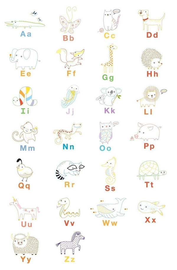 Embroidered-alphabet